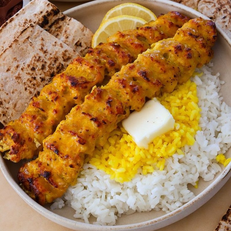 جوجه کباب زعفرانی